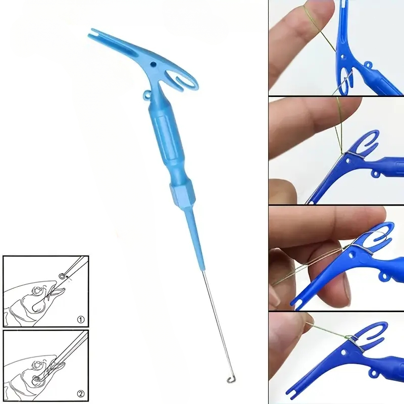 Fishing Hook Remover - デュアル目的クイックタックルフックタイディープスロートブラインドスタブフックリムーバーディープマウスフックリフター釣具釣り用品