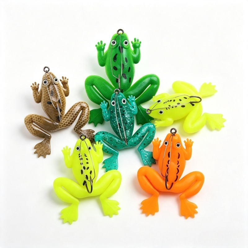 Fishing Hook Weedless - 4個/8個セット 5.2g/6cm スネークヘッドキラーフロッグルアー シングルフック ウィードレスソフトベイト ウィードレスフィッシング用