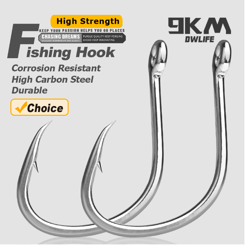 Fishing Hook Barbless - 9 キロ釣りフック海水生き餌フック 25 〜 100 個サークルフックナマズフックワイドギャップ非オフセットフック低音タコバーブフック