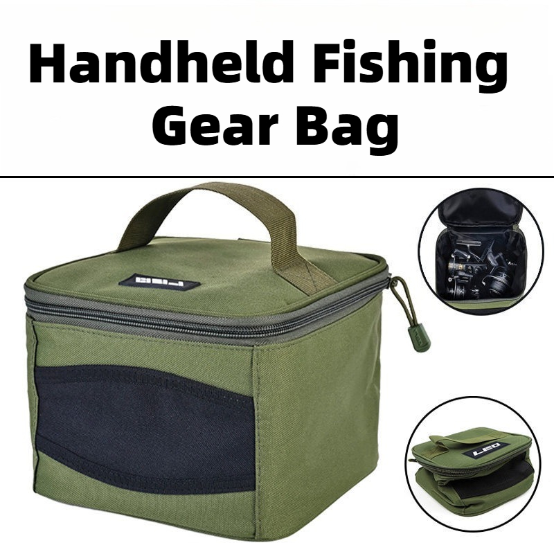 Fishing Hook Size - オックスフォード布釣り道具バッグ大容量ポータブルハンドヘルド収納防水釣りリールルアーフック餌ギアオーガナイザー
