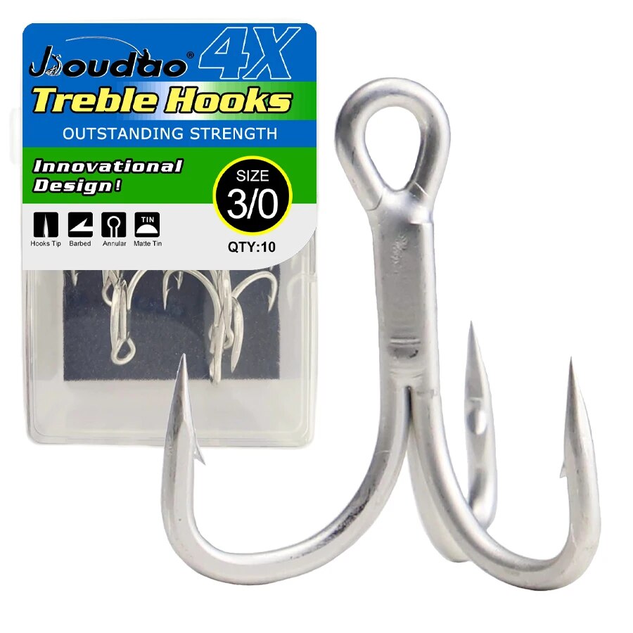 釣りトレブルフック​​高炭素鋼 4X 強力なシャープ有刺鉄線 - Fishing Hook Barbless のレビューと価格