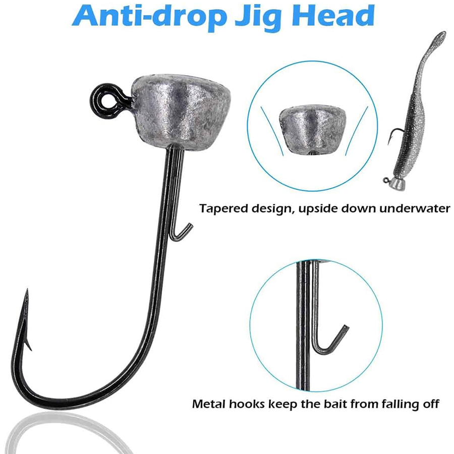 マッシュルームヘッドフィッシング用のジグヘッド,ソフトルアー - Fishing Hook Weedless のレビューと価格